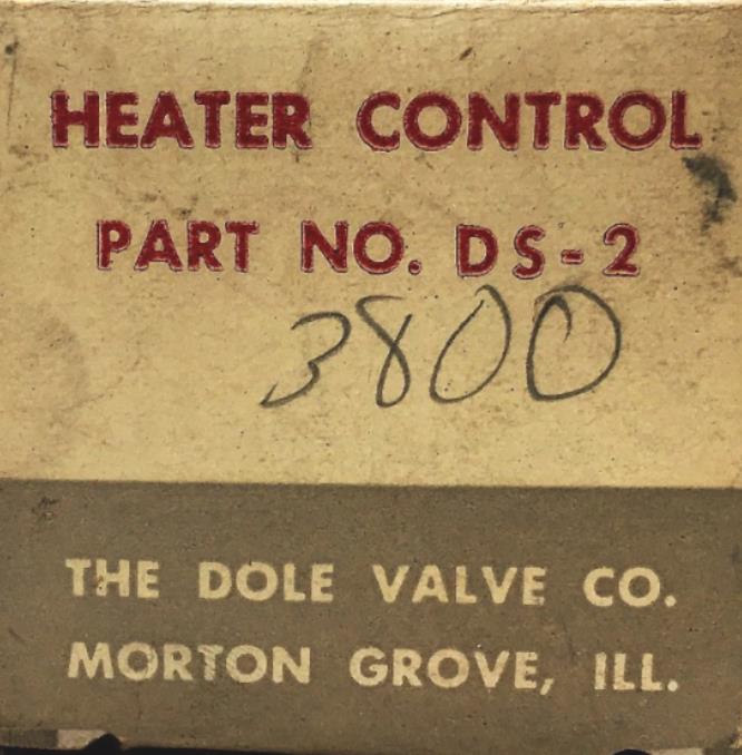 Dole Heater Control Temperature Sensor DS-2 NOS