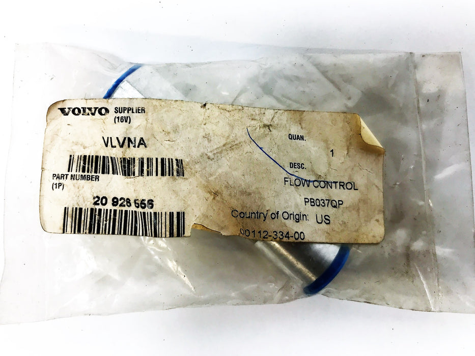 Volvo Construction OEM Flow Valve RM 20925956 NOS