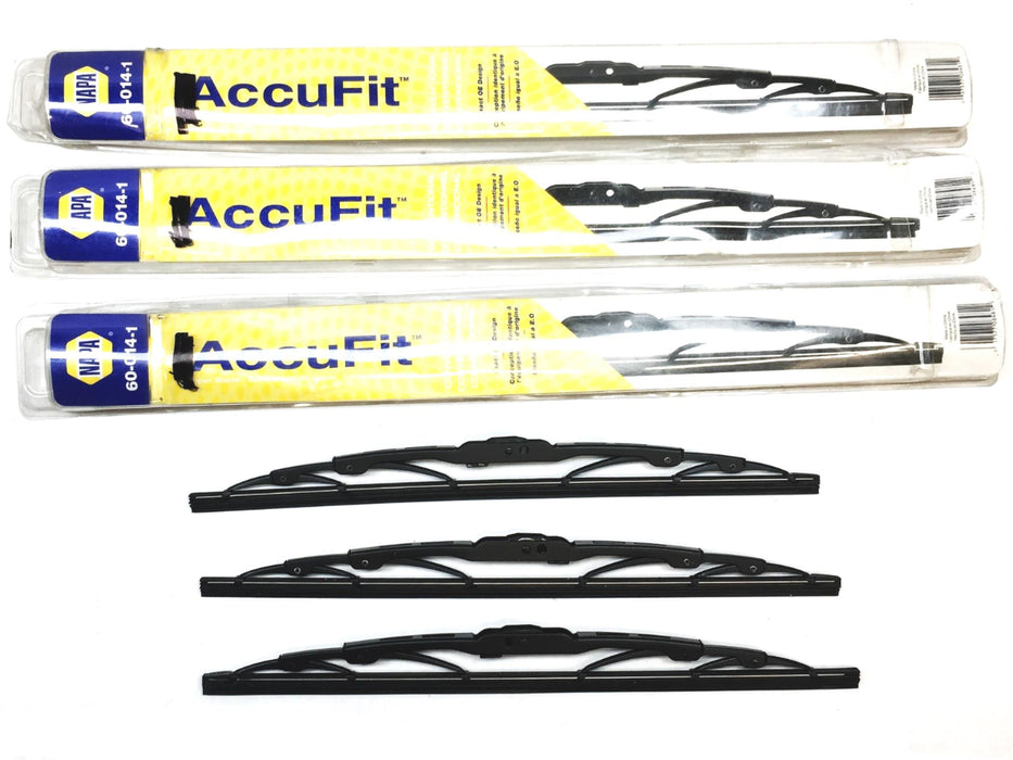Napa AccuFit Conventional Wiper Blade 60-014-1 [Lot of 3] NOS