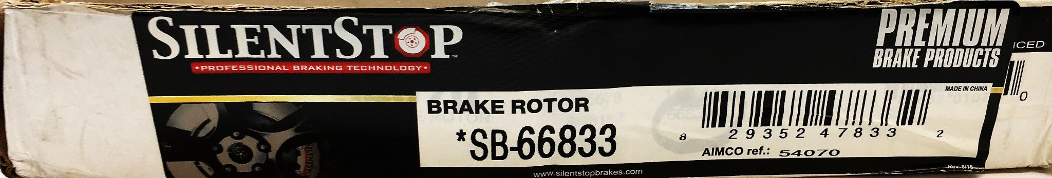 SilentStop Brake Rotor SB-66833 NOS
