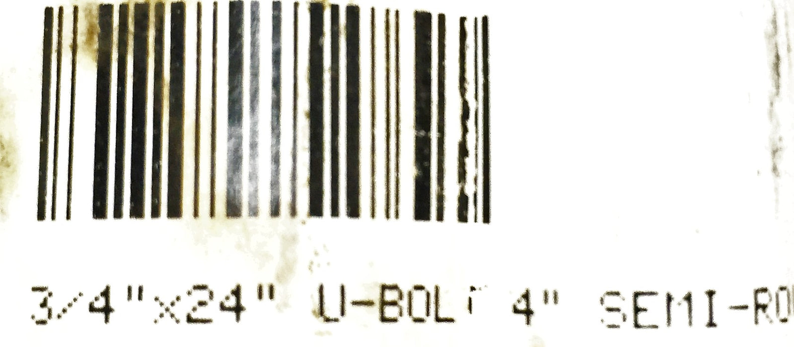 Unbranded Semi-Round U-Bolt 3/4" x 24" x 4" [Lot of 3] NOS