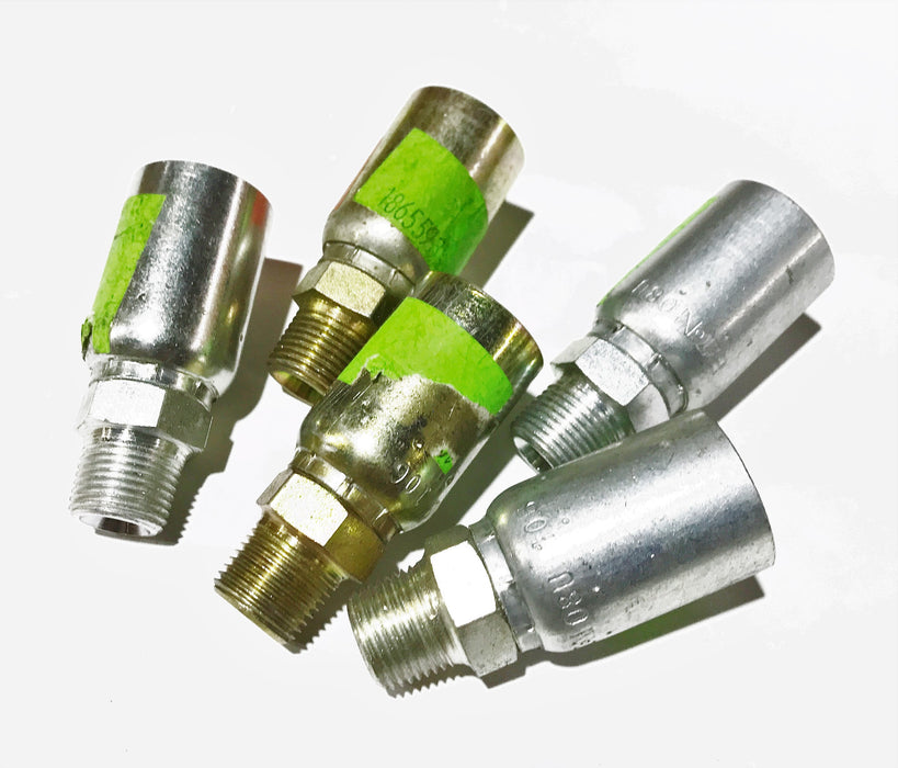 Eaton Weatherhead Straight Hydraulic Hose Fitting 08U-106 [Lot of 5] NOS