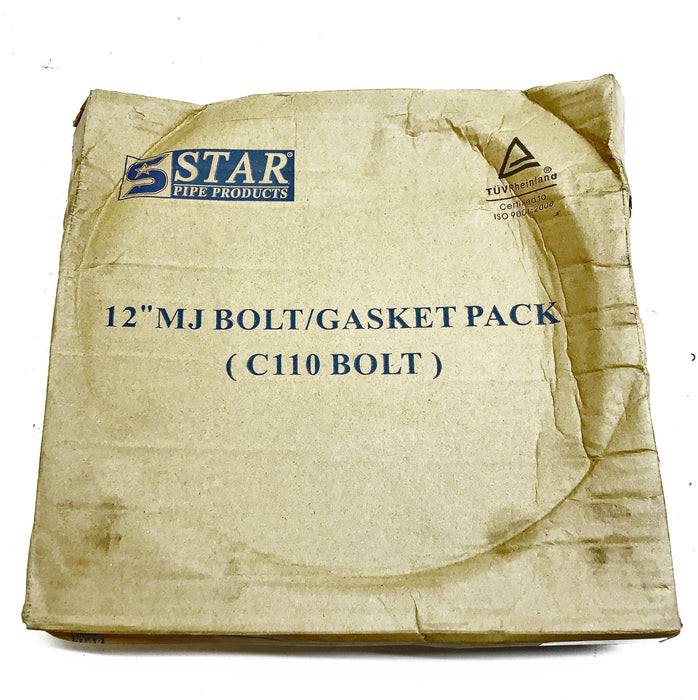 Star Pipe Products 12" MJ Bolt & Gasket Pack MJBGAS12 NOS