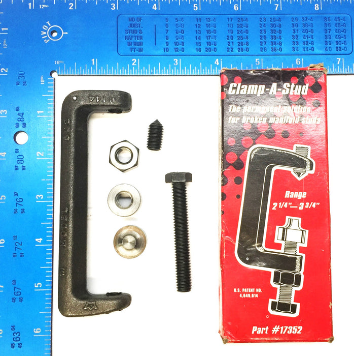 Clamp-A-Stud 2-1/4"-3-3/4" Broken Manifold Stud Remover Tool 17352 NOS