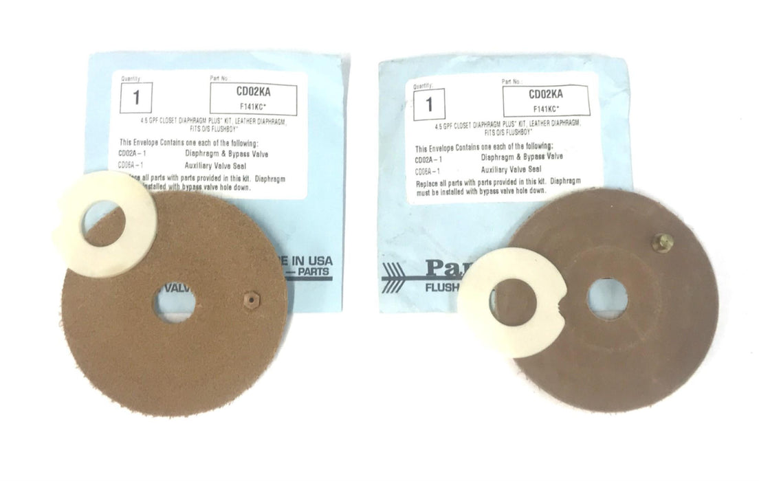 Coyne & Delany Flush Valves Diaphragm Plus Kit CD02KA (F141KC) [Lot of 2] NOS