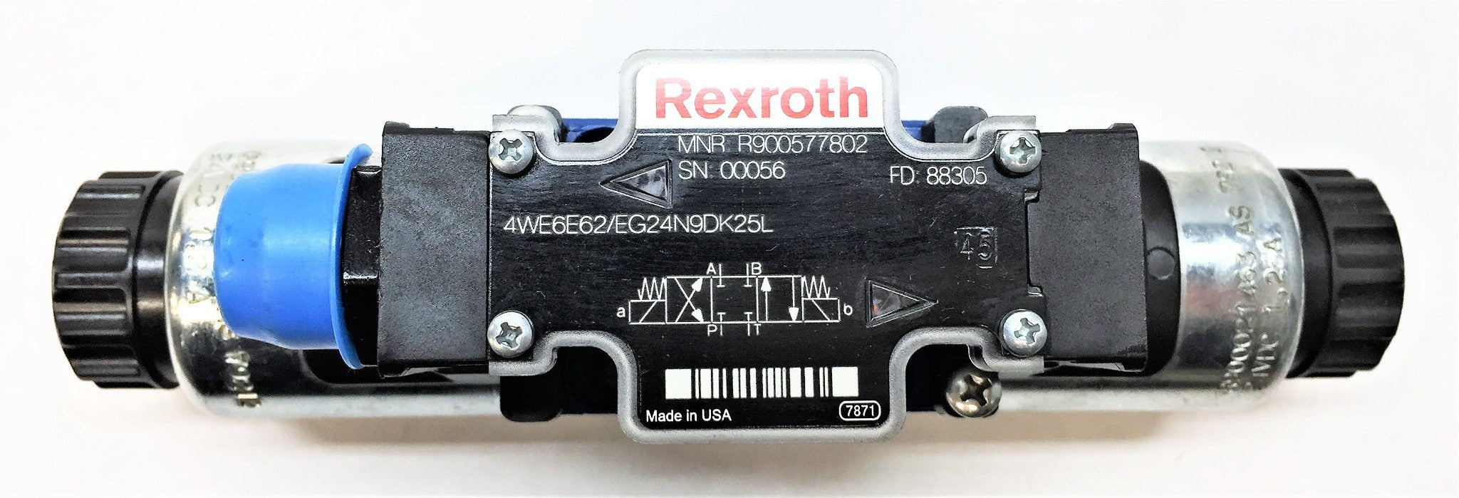 REXROTH Hydraulic Double Solenoid Valve R900577802 (4WE6E62/EG24N9DK25L) NOS