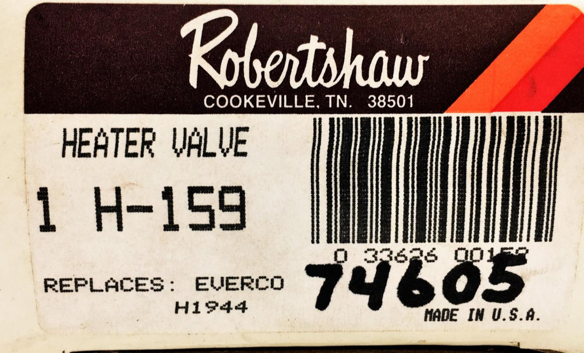 RobertShaw Heater Control Valve H-159 NOS
