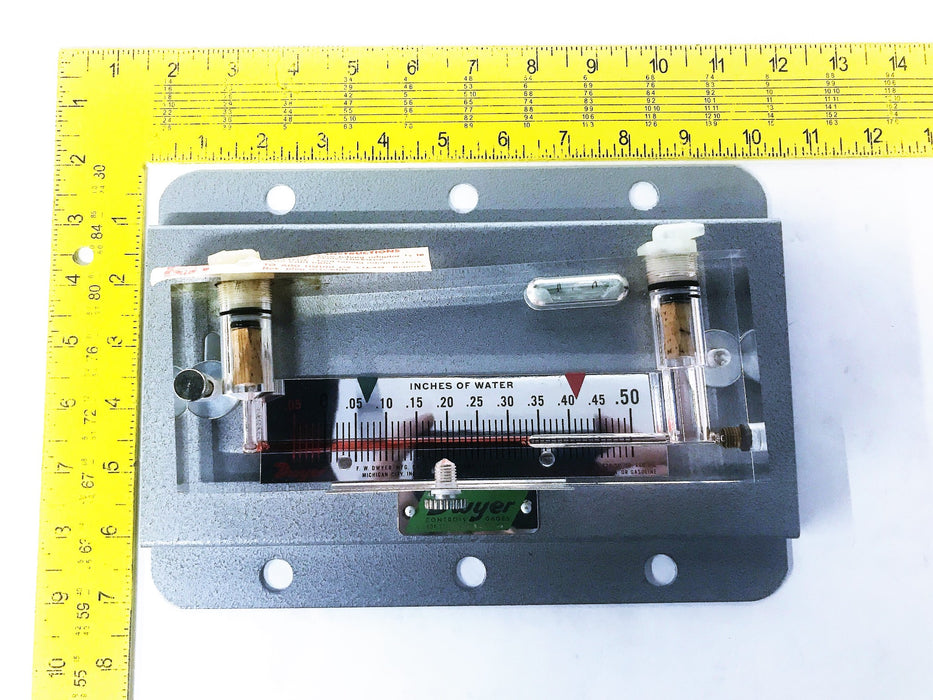 Dwyer Manometer Solid Plastic Stationary Gauge 201 NOS
