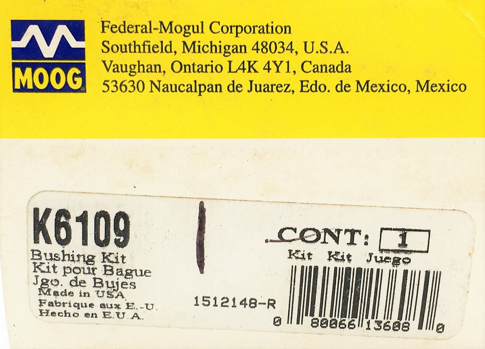 Moog Suspension Control Arm Bushing K6109 NOS