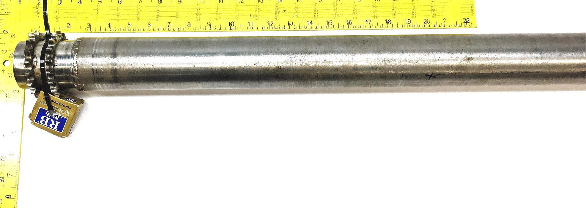 Unbranded 51-1/4 IN OAL Dual Sprocket Conveyor Drive Roller 2-1/2 IN OD NOS