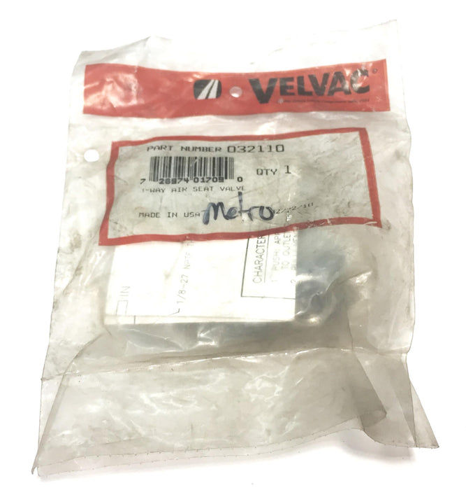 Velvac 3-Way Air Seat Valve 032110 NOS