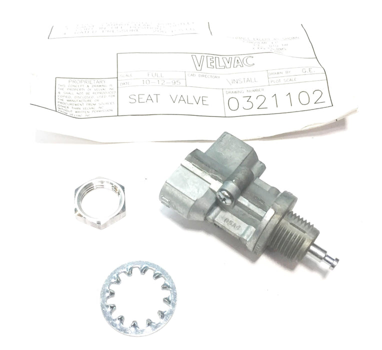 Velvac 3-Way Air Seat Valve 032110 NOS