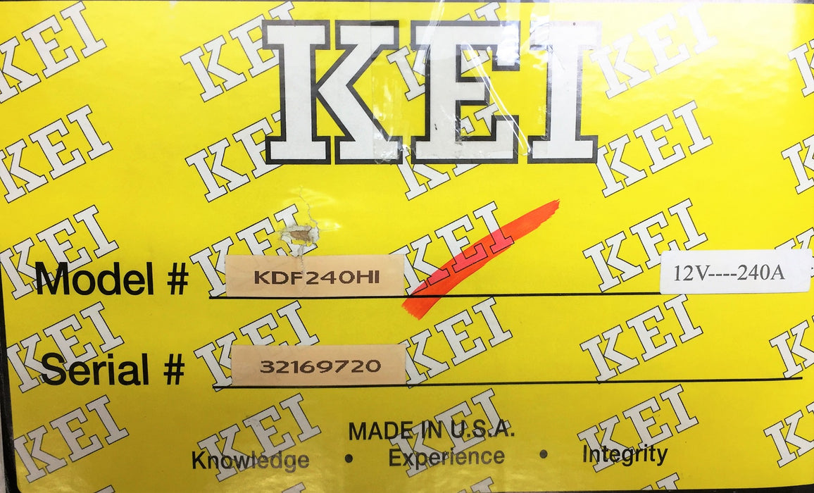 KEI 12V Alternator KDF240HI NOS