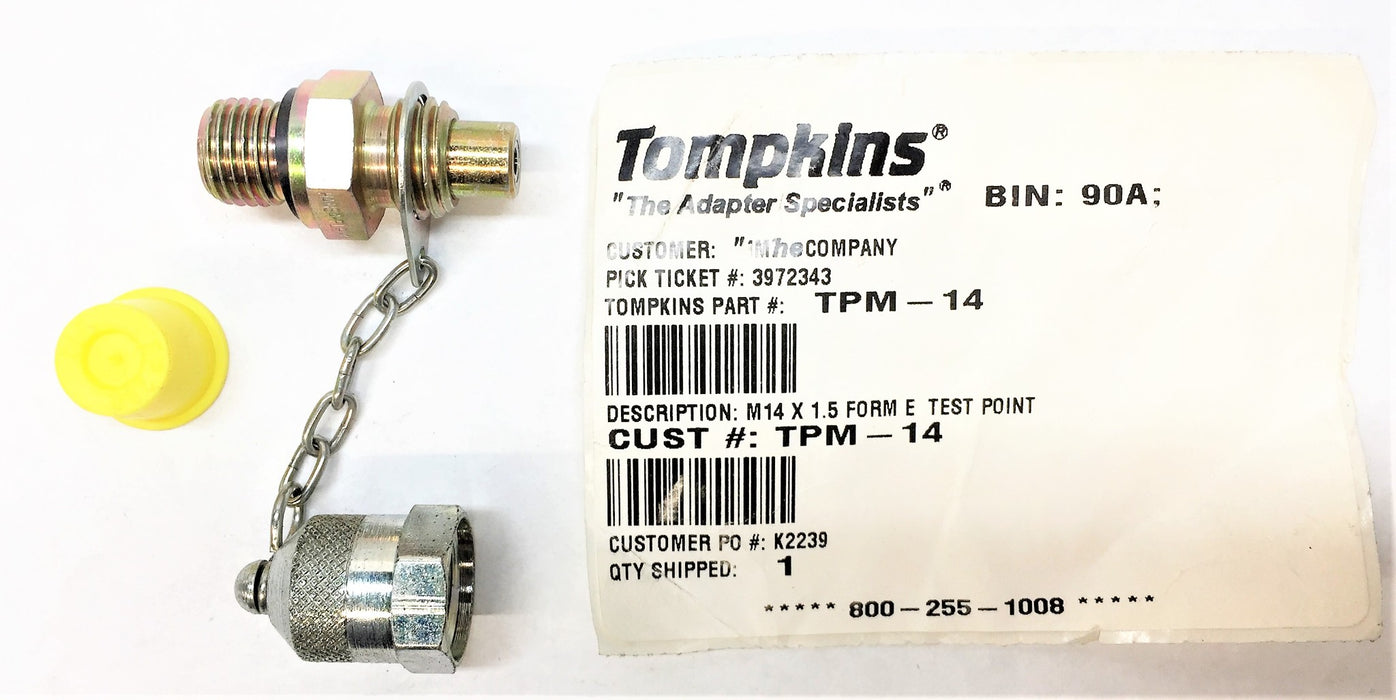 TOMPKINS M14 x 1.5 Form E Test Point TPM-14 NOS