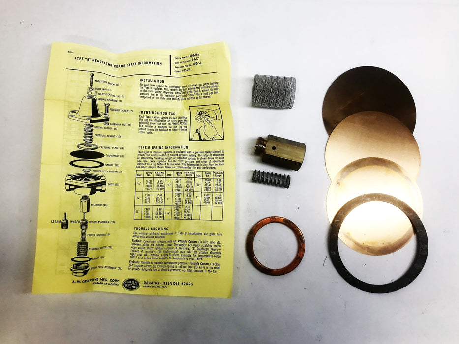 Cash Acme 3/4" Type B Steam and Oil Repair Kit 12792 NOS