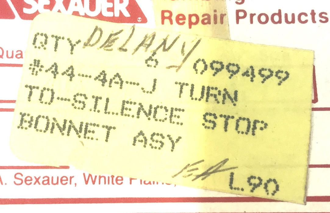 Coyne & Delany Turn To-Silence Stop Bonnett Assy 44-4A-J NOS