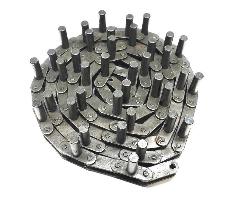 Unbranded 9 Foot 10 Inch Roller Chain With D-5 Attachment 1 Inch Pitch USED
