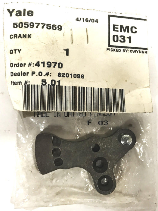 Yale Forklift Crank 505977569 NOS