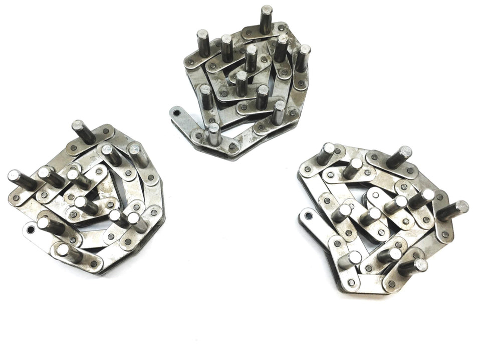 Unbranded 33 Inch Roller Chain With D-5 Attachment 1 Inch Pitch [Lot of 3] USED