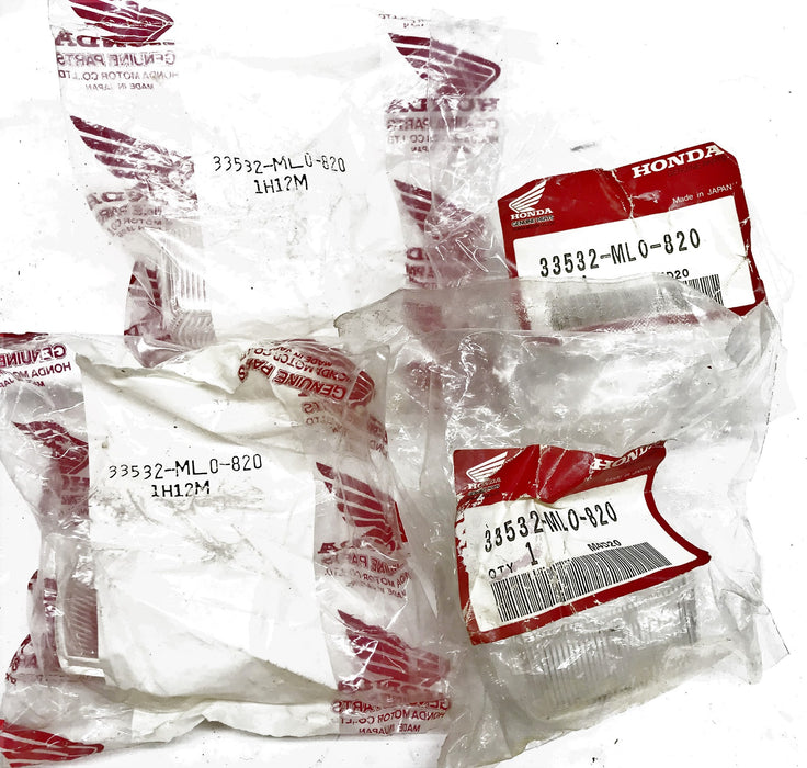 Honda OEM Clear Lens 33532-ML0-820 [Lot of 4] NOS