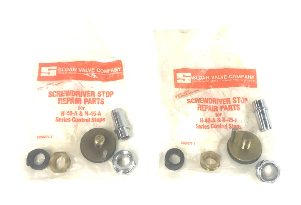 Sloan Screwdriver Stop Repair Kit 3308277-1 (H-47-AA) [Lot of 2] NOS