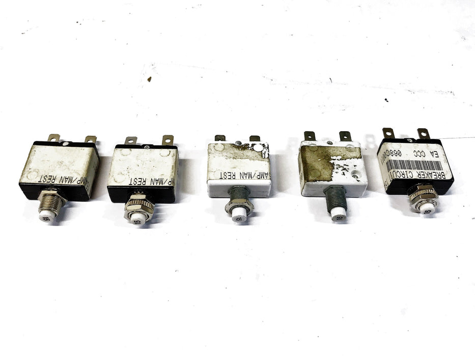 CCC 15 Amp Circuit Breaker 068C0011 [Lot of 5] NOS