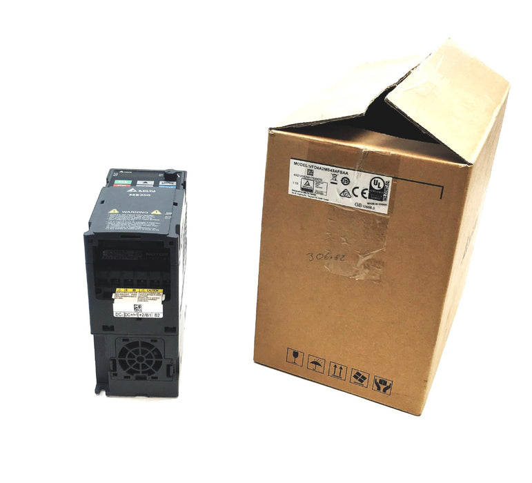 Delta Series MS300 3PH 460V 1.5KW/2HP Inverter VFD4A2MS43AFSAA NOS