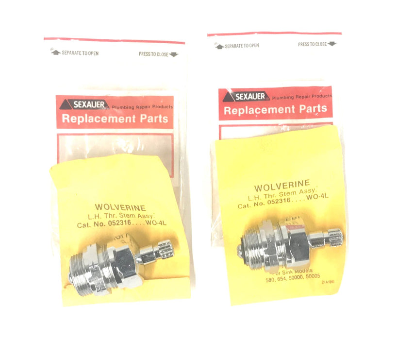 Sexauer/Wolverine L.H. Thr. Stem Assy 052316 (WO-4L) [Lot of 2] NOS