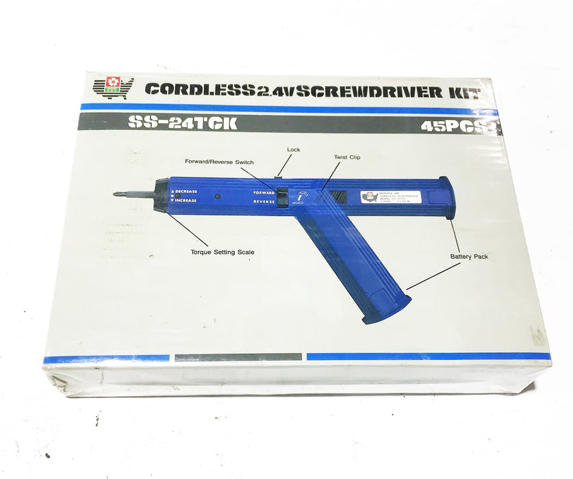 Sakura USA 2.4 Volt Cordless Drill Kit SS-24TCK NOS