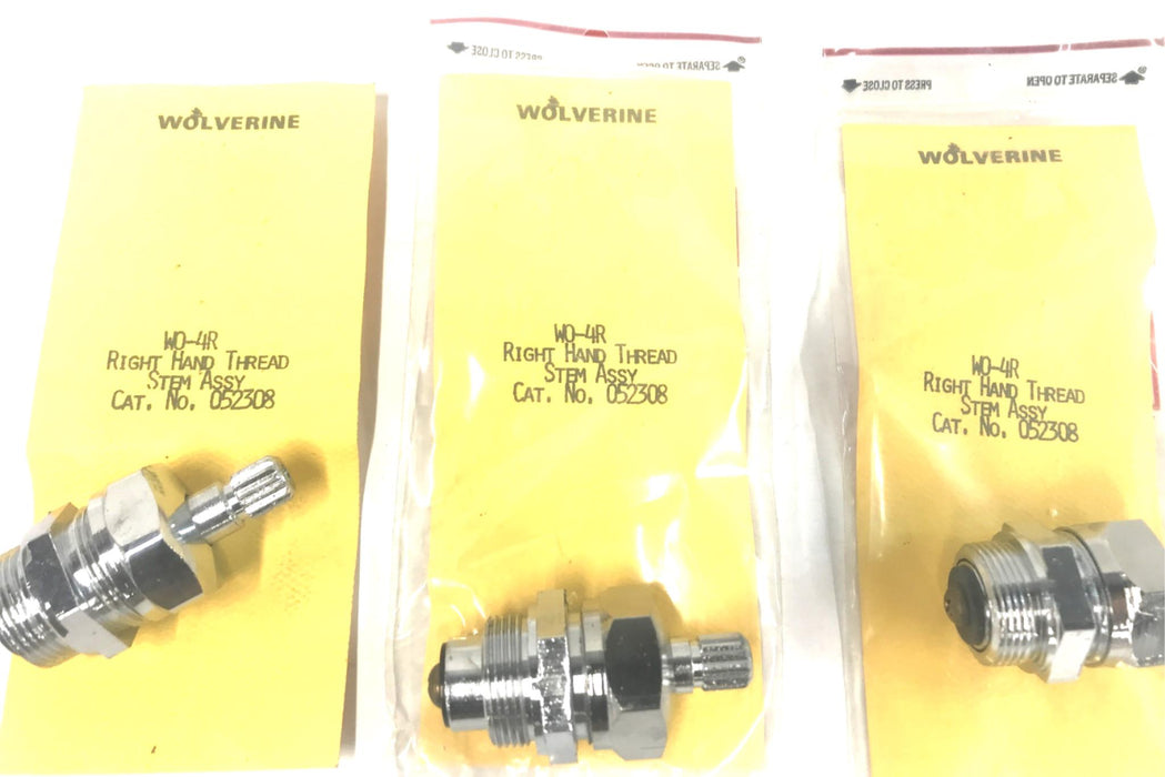 Sexauer/Wolverine Right Hand Thread Stem Assy 052308 (WO-4R) [Lot of 3] NOS