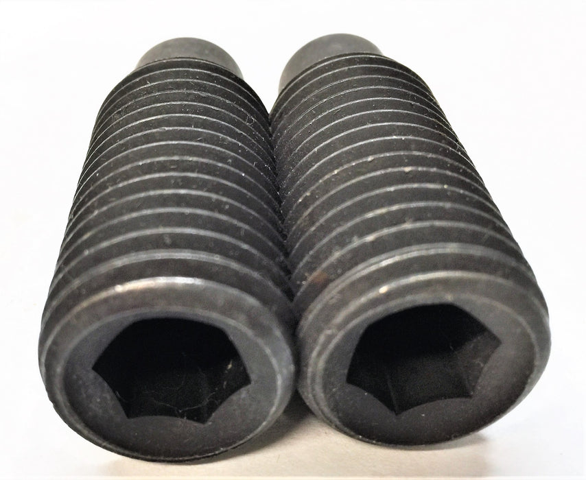 UNBRANDED M24-3.0 X 60mm DIN 915 Dog Point Black Hex Socket Screw [Lot of 2] NOS