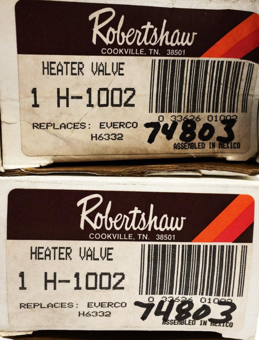 RobertShaw Heater Control Valve H-1002 [Lot of 2] NOS