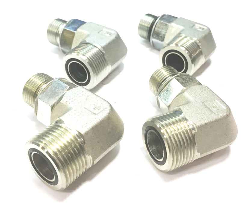 Parker 1 3/16" ORFS X 7/8" 90 Degree Elbow Fitting [Lot of 4] NOS