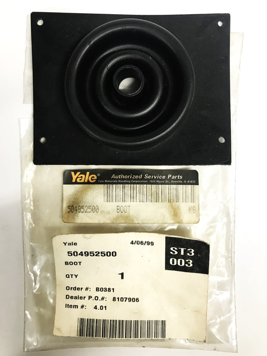 Yale Forklift Rubber Boot Cover 504952500 NOS