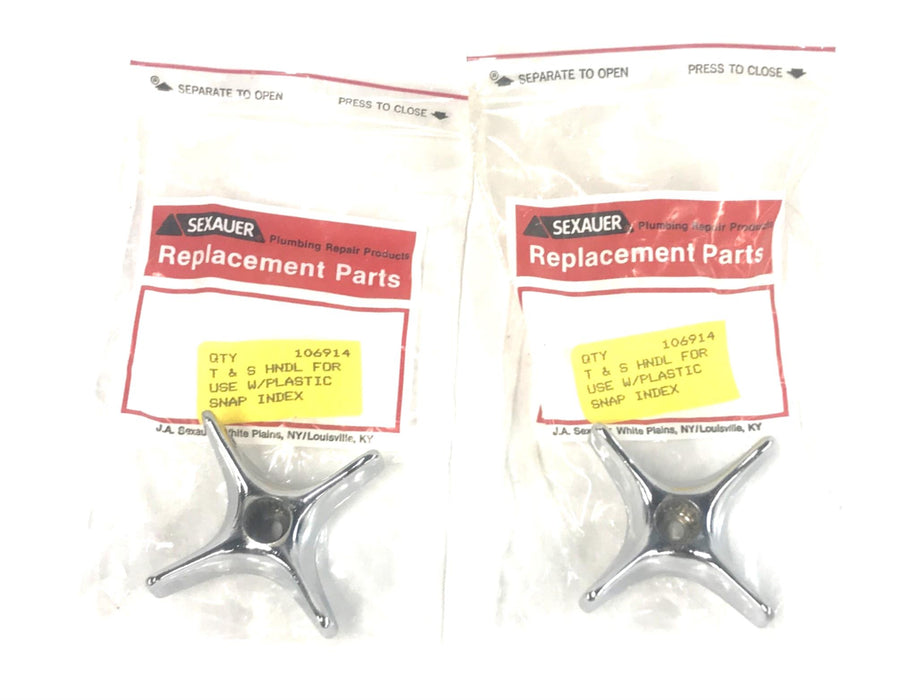 Sexauer/T&S 4-Arm Handle for Use W/ Plastic Snap Index 106914 [Lot of 2] NOS