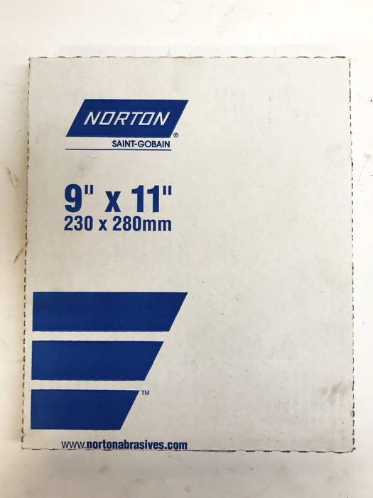 Norton K225-P80 Metallite 9" x 11" Sanding Sheets, Box of 25, 26340 NOS