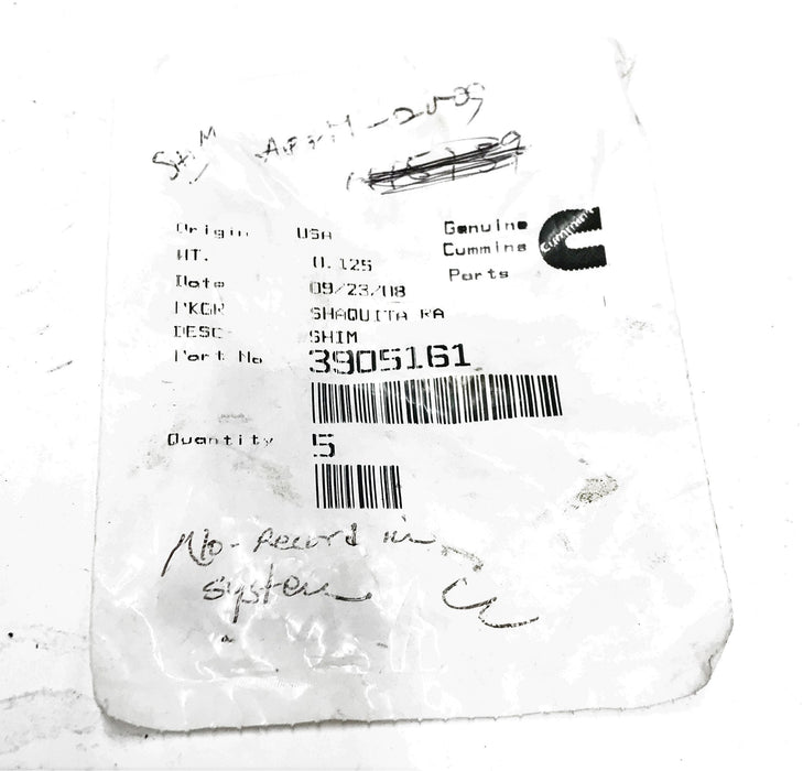Cummins OEM Shim 3905161 [Lot of 5] NOS
