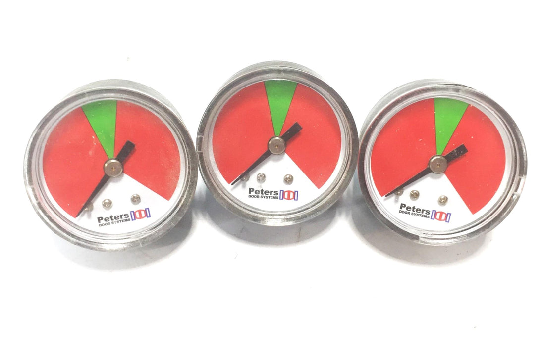 Peters Door Systems 0/11 Bar 40mm Dial 1/8 BSPT Pressure Gauge [Lot of 3] NOS
