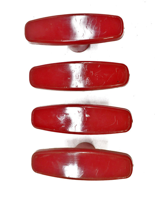 Unbranded Red 2-1/4" Plastic Pull Handle [Lot of 4] NOS