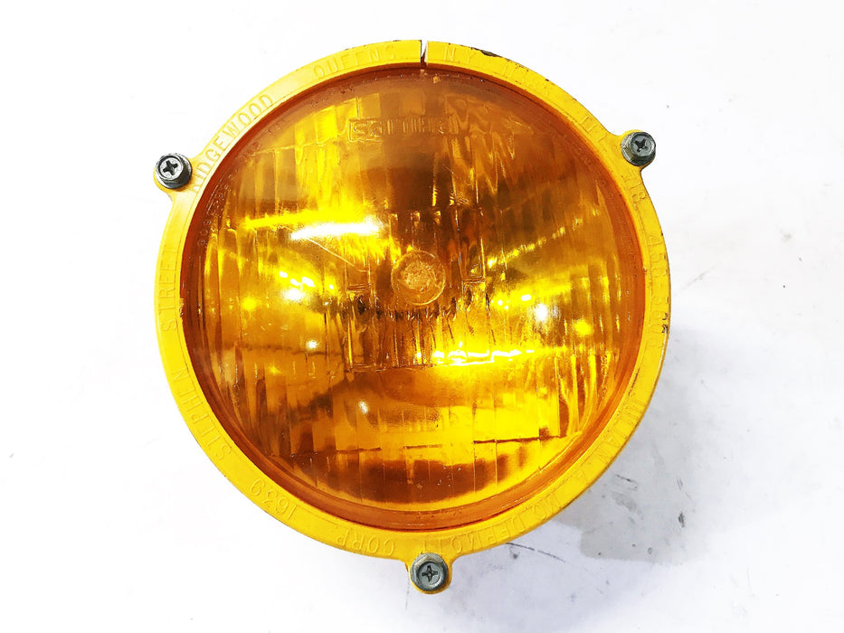 Julian A. McDermott 6" Amber Round Spot Light with "L" Bracket 112AG NOS