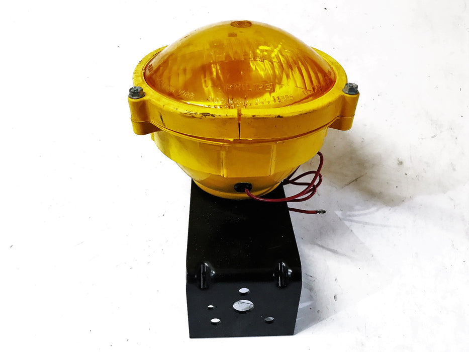 Julian A. McDermott 6" Amber Round Spot Light with "L" Bracket 112AG NOS