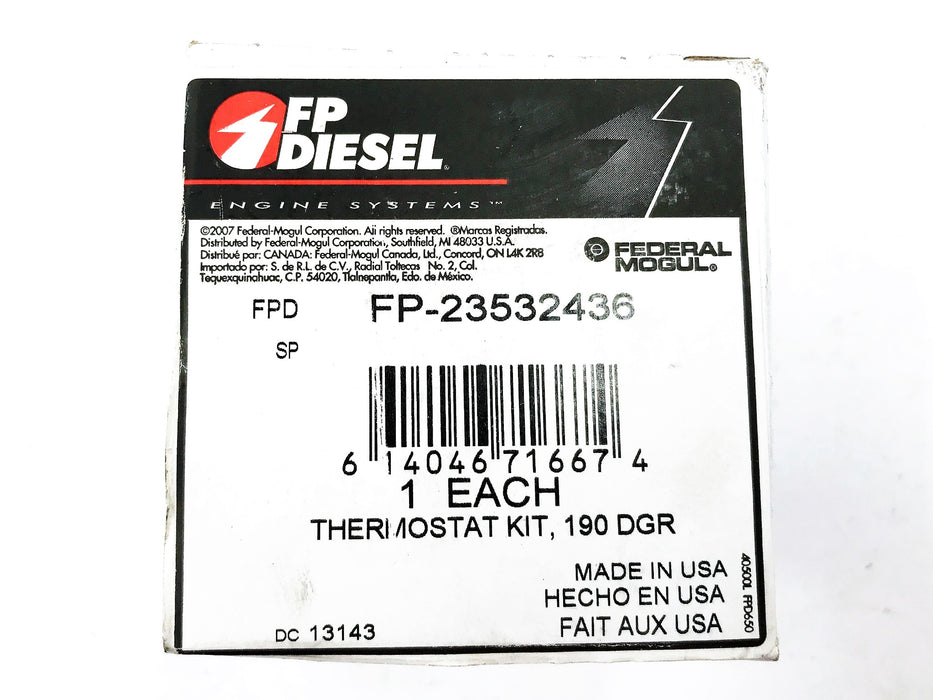 FP Diesel 190degree Thermostat FP-23532436 NOS