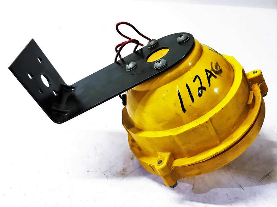Julian A. McDermott 6" Amber Round Spot Light with "L" Bracket 112AG NOS