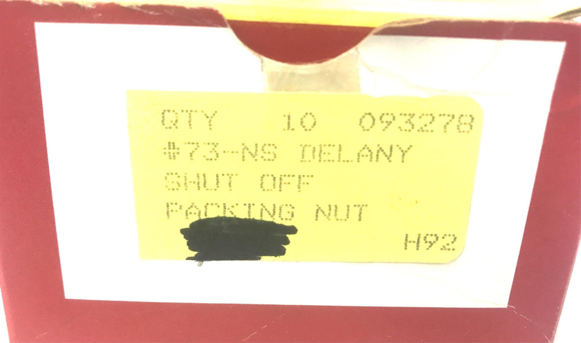 Sexauer/Delany Shut Off Packing Nut 093278 (73-NS) [Lot of 2] NOS