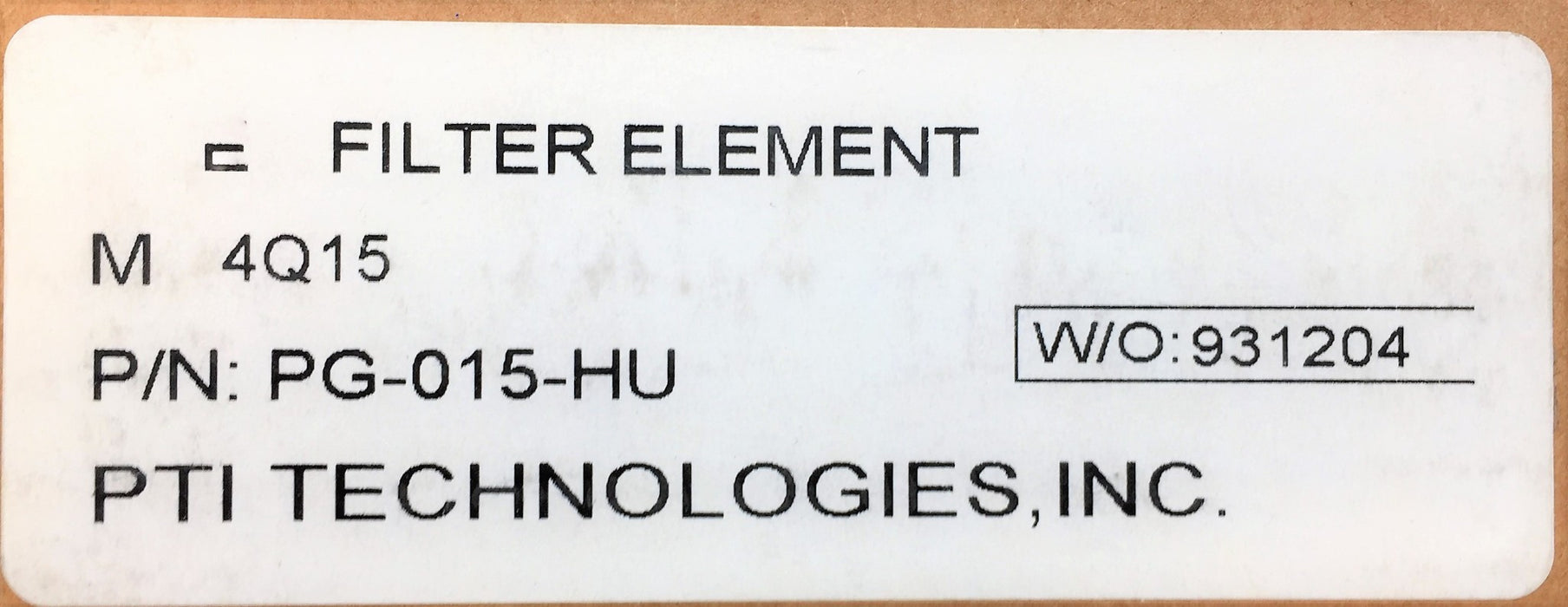 PTI Filter Element PG-015-HU NOS