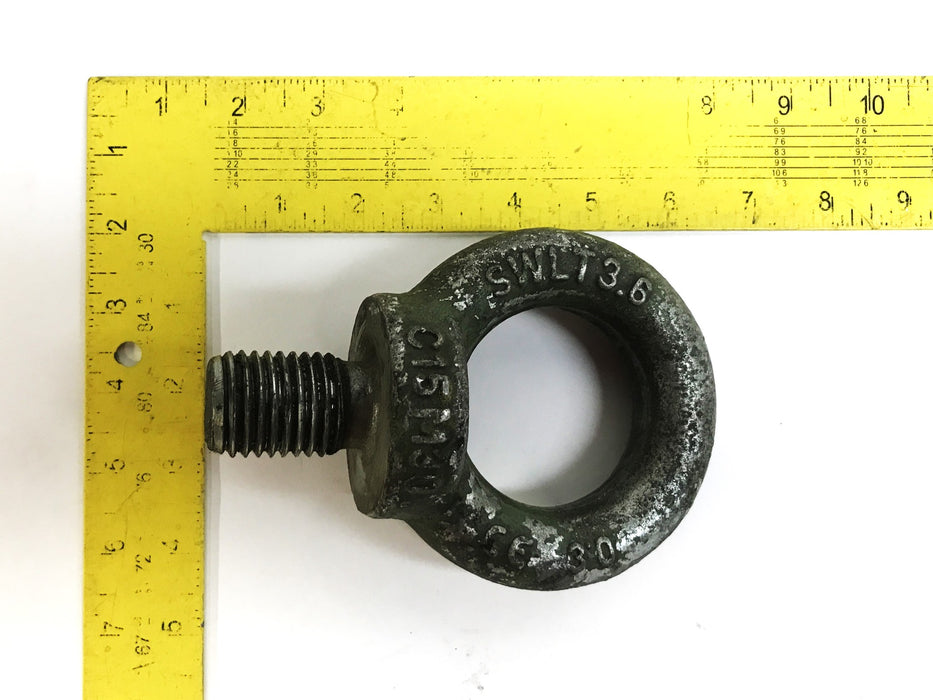 Unbranded 1-1/8 inch Heavy Duty Eye Bolt C15M30 USED