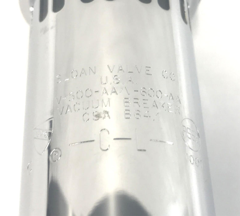 Sloan V-500-AA/V-600-AA Vacuum Breaker 1-1/2"x22" with 1" Offset 0323225 NOS