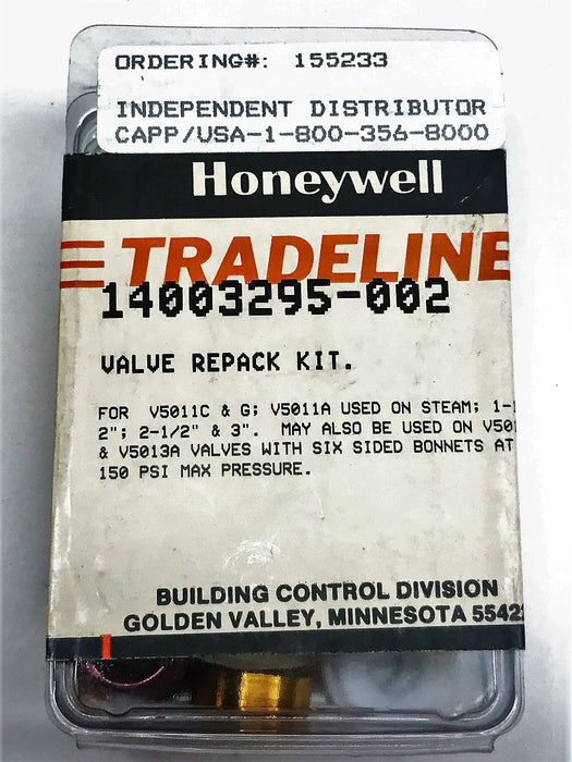Honeywell Valve Repack Kit 14003295-002 NOS