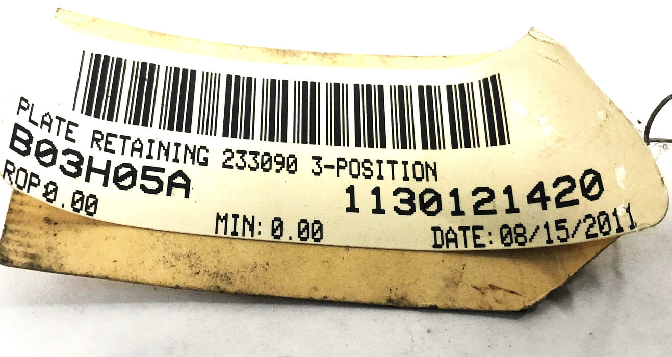 Unbranded 3.21X4.03 Inch OD 1.50 Inch ID 3 Position Retaining Ring 233090 NOS