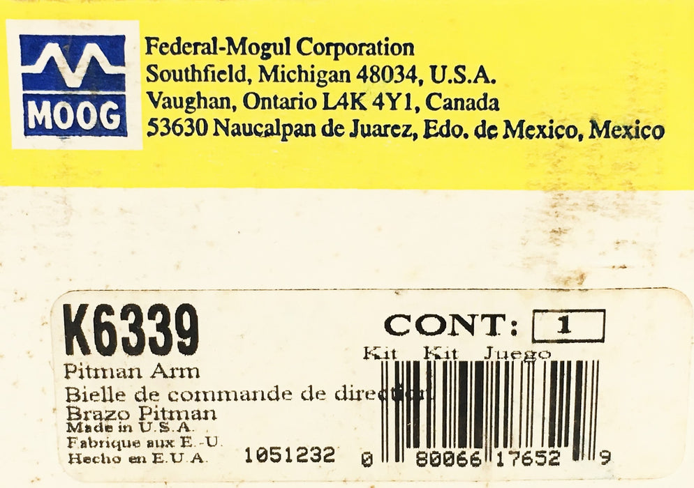Moog Steering Pitman Arm K6339 NOS